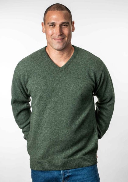 Vee Neck Possum Merino Wool Silk Jumper TRILOGY Carousel 8