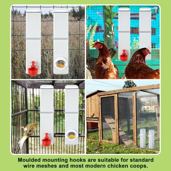 Chicken Feeder Water Dispenser Automatic Poultry Food Drinker 4L NZ Clearance Carousel 11