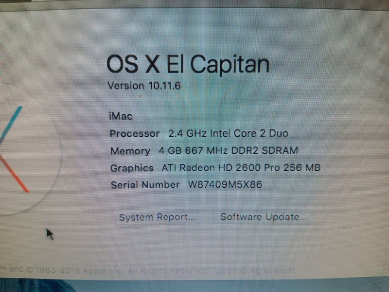 iMac 7.1 Desktop OS X El Capitan 2008 Carousel 2