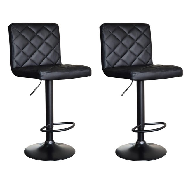 Jupiter Normandy Bar stool - 2PK - Black / Black Carousel 1