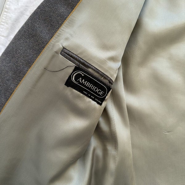 Vintage 1980s Cambridge Grey Wool Three Piece Suit NZ Made Carousel 2