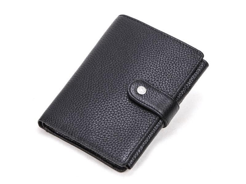 CONTACT'S Top Quality Genuine Cow Leather Wallet Men Hasp Design Short Purse Carousel 1