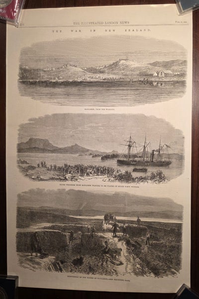 1864 Maori & NZ Wars engraving – Illustrated London News, Original from 1864 ed. Carousel 1