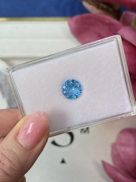 $1 RES ~ $1626 Buy Now * 3.56ct Swiss Blue Topaz Carousel 6