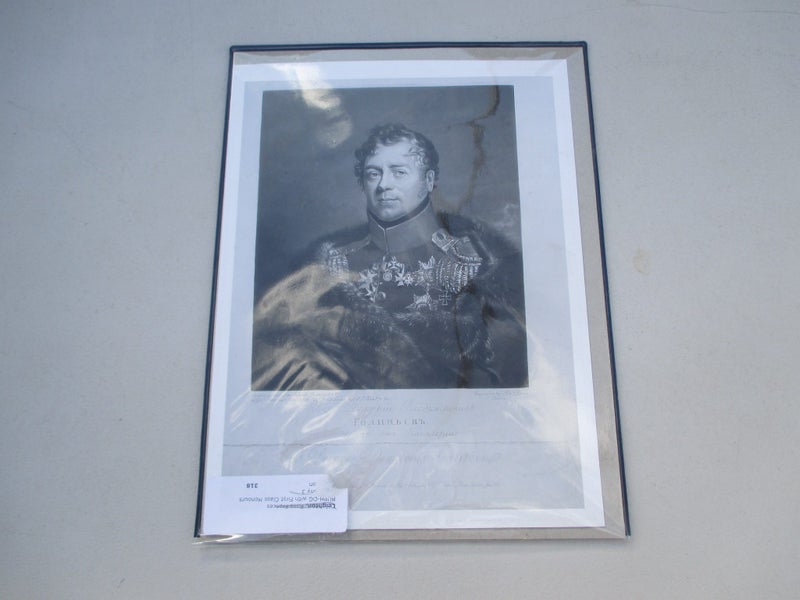 ETCHING PRINCE DMITRY VLADIMIROVICH GOLITEYN , GENERAL OF CAVALRY 1823 Carousel 1