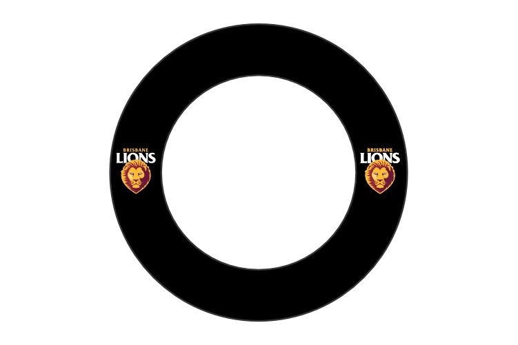 Pro Star Genuine Bristle Dart Board + Brisbane Lions AFL Surround + Darts Carousel 7