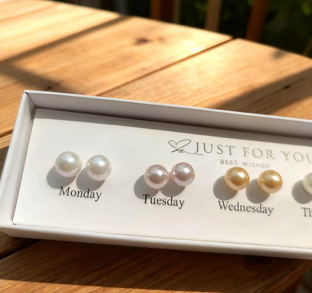 (5X Pearl Earrings) Everyday Elegant Silver Earrings EBZ20JX-7 Carousel 1