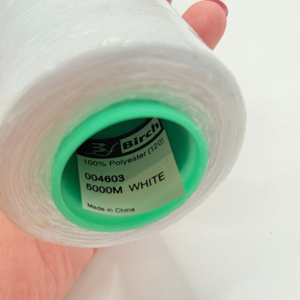Birch Overlocking / Serger Thread - 5000m Polyester Spool Carousel 2