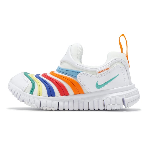 Nike Dynamo Free PS White Dusty Cactus Limelight Kids Preschool Shoes 343738-106 Carousel 1