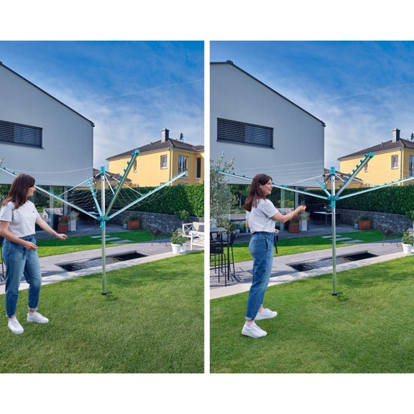 Leifheit Linomatic 400 Easy Rotary Washing Line (40m) White Carousel 5