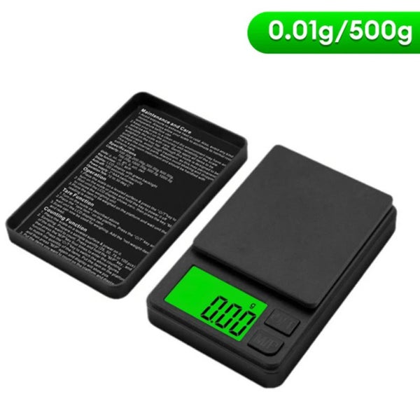 Mini high-precision LCD digital pocket scale 1kg/0.1g 500g/0.01g Carousel 1