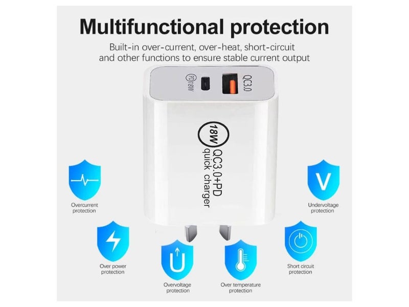 Wall charger 18W Dual Port NZ Safety Test & Certified Carousel 4