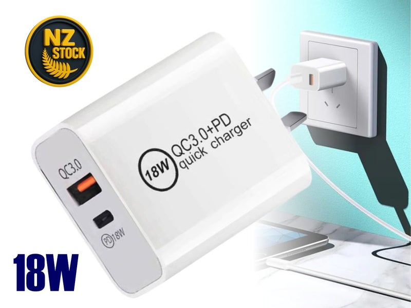 Wall charger 18W Dual Port NZ Safety Test & Certified Carousel 1