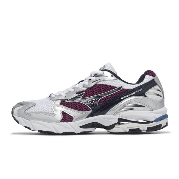 Mizuno Wave Rider 10 White Purple Men Unisex Casual Lifestyle Shoes D1GA2104-14 Carousel 1
