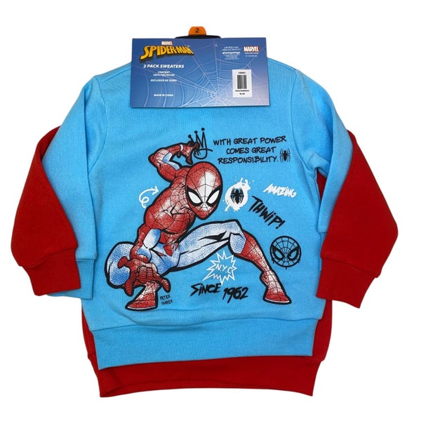 Marvel 2x Boys Spider-Man Sweaters SIZE - 2 Carousel 1