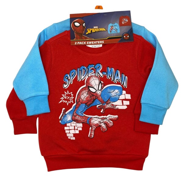 Marvel 2x Boys Spider-Man Sweaters SIZE - 2 Carousel 2