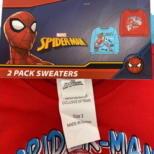 Marvel 2x Boys Spider-Man Sweaters SIZE - 2 Carousel 5