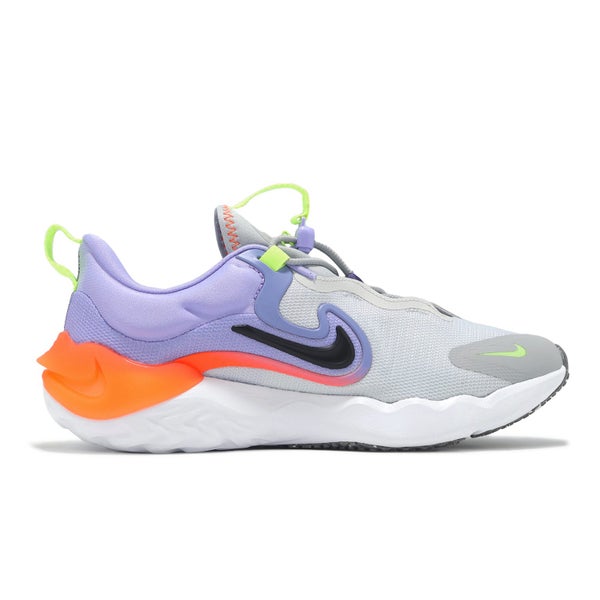 Nike Run Flow GS Photon Dust Black Purple Pulse Kids Youth Running DR0472-002 Carousel 2