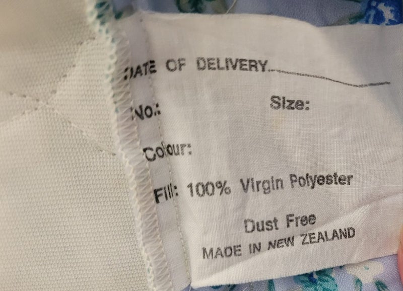 Retro Quilted Bedspread Single Shabby Chic Blue Floral Carousel 5