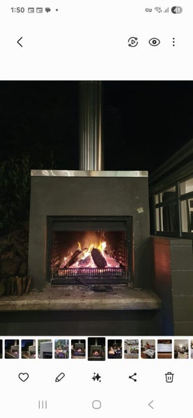 Outdoor fireplace, flue and cover Carousel 1