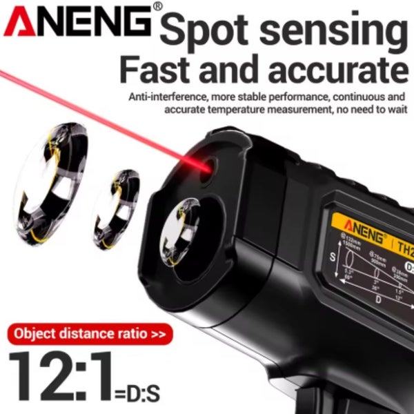 ANENG Industrial Handheld Thermometers Car Test Non Contact IR Laser Heat Carousel 2