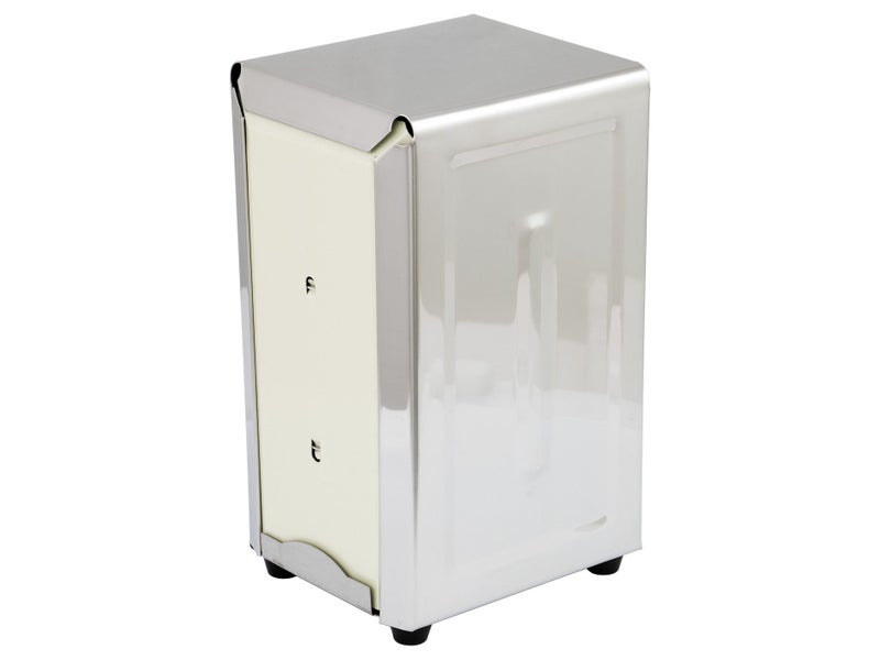 Rectangular Paper Napkin Dispenser S/S - Fits 9cm wide x 17cm high Serviettes Carousel 1