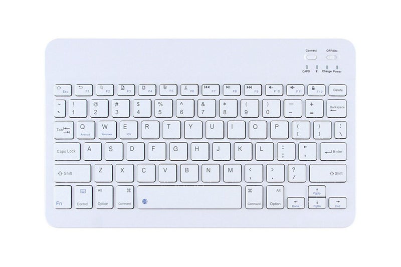 Slim Portable Wireless Bluetooth Keyboard Mouse Combo for Tablet Laptop -White Carousel 2