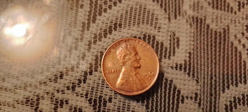 1960 D usa one cent coin Carousel 2