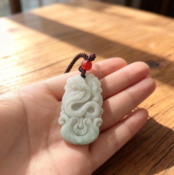 (Authentic Burmese Jadeite) Green Jade Pendant Natural Grade A NGS5SH-50 Carousel 1