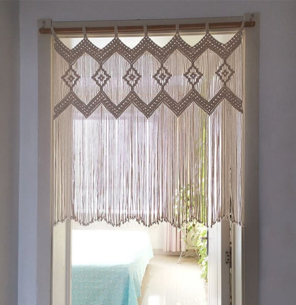 Macrame Wall Hanging Curtain Door Divider Carousel 2