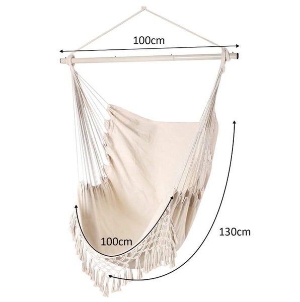 Hammock Chair Hanging Rope Swing with 2 Cushions Carousel 2