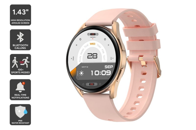 Kogan Pulse 3 Smart Watch (Rose Gold) Carousel 1