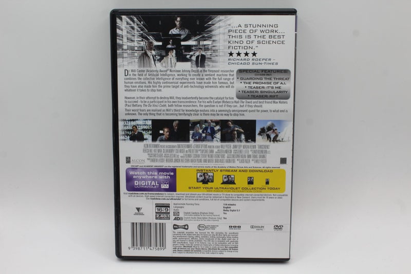 Transcendence DVD (Johnny Depp, Morgan Freeman) Carousel 2