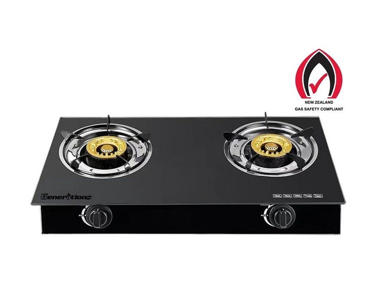 Double Burner Auto Ignition Tempered Glass Panel Gas Stove - GQ72-2 Carousel 1