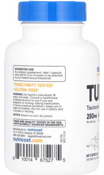 TUDCA 250 MG 60 CAPS - UTILISE FAT, GALLBLADDER, LIVER, NEURO PROTECTIVE - E0728 Carousel 3