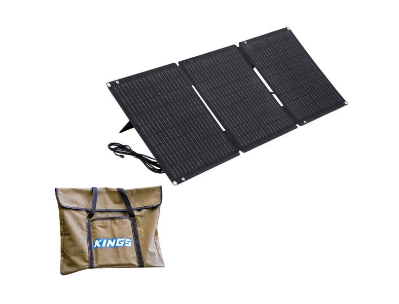 Kings 70W Solar Panel Charger + Portable Firepit Bag travel camping Carousel 1