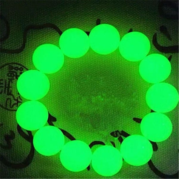 Glow in the Dark Gemstone Bracelet – 18mm Luminous Stones – NZ Gift Carousel 2