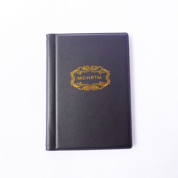 Minimalist Coin Collection Book – 10 Pages, 120 Pockets, PU Leather, PVC Film Carousel 2