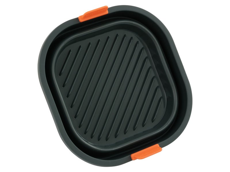 21cm Square Air Fryer Insert Basket - Collapsible Silicone Tray Carousel 2