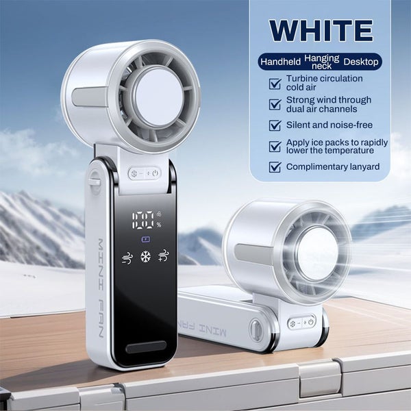 Handheld Turbine Fan LED Digital Display 100 High-speed Adjustable Cooling Fan Carousel 2