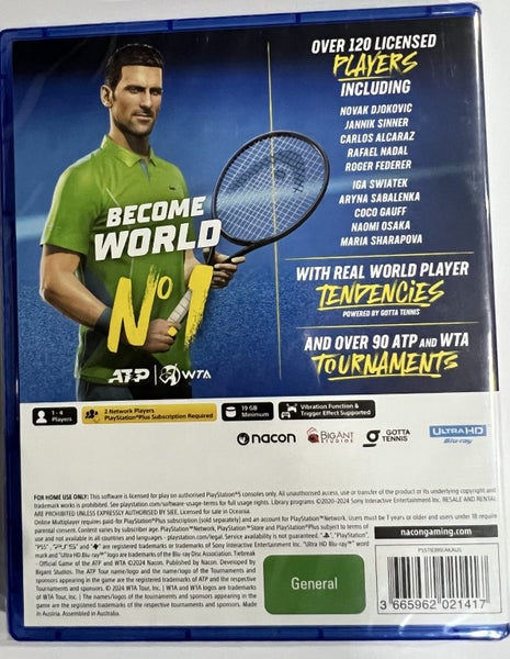 TIEBREAK PS5 TENNIS GAME OFFICIAL GAME OF THE ATP AND WTA (NEW STILL SEALED) Carousel 2