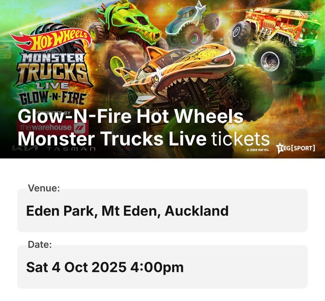 Hot Wheels Monster Trucks tickets Carousel 1
