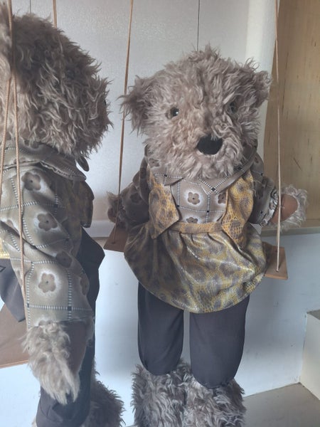 2 Cute Hanging Teady bears....... Male & Female Carousel 2