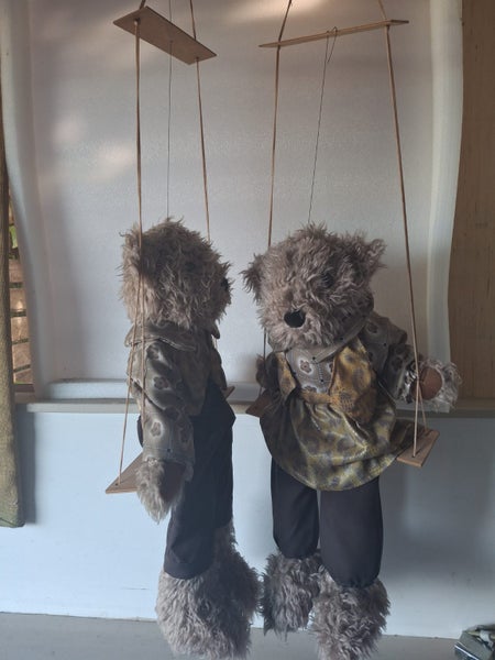 2 Cute Hanging Teady bears....... Male & Female Carousel 10