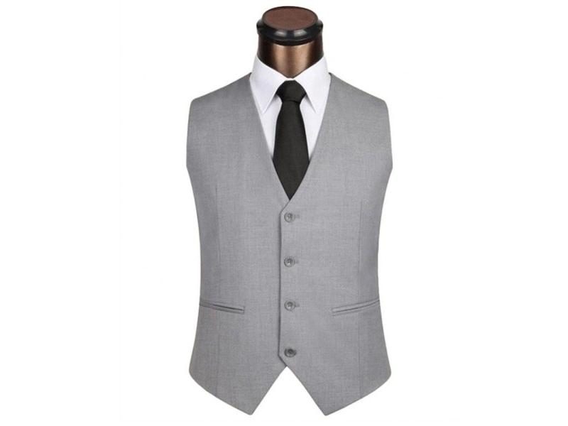 The New Dress Vests For Men Solid Color Single-breasted Slim-fit Mens Suit Vest Carousel 1