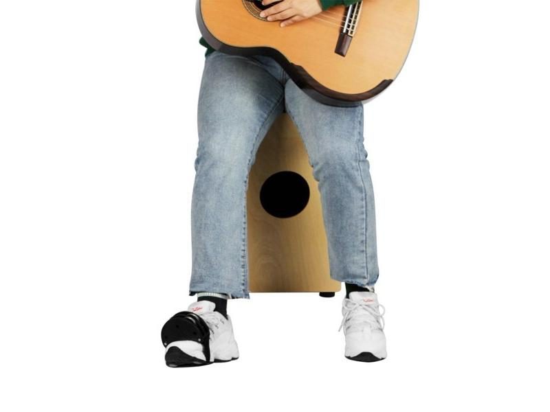 Hand Foot Jingle Percussion Instruments Tambourine Elliptical Cajon Box Drum Carousel 1