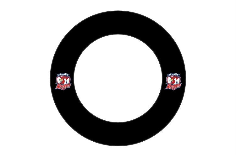 Pro Star Genuine Bristle Dart Board + Sydney Roosters NRL Surround + Darts Carousel 7