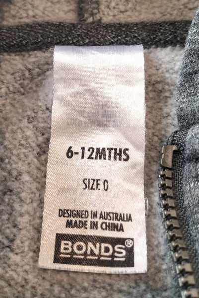 "BONDS" Hoodie - Size 6-12 Months Carousel 2