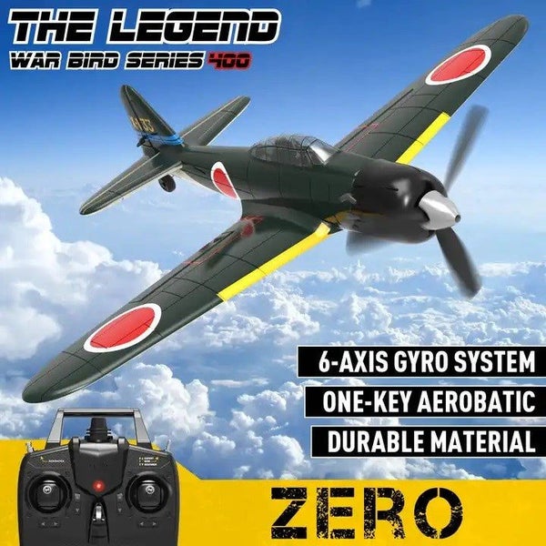 RC Plane - Ready To Fly - WWII Japanese Zero 400mm With 4Ch Remote and Gyro Carousel 2