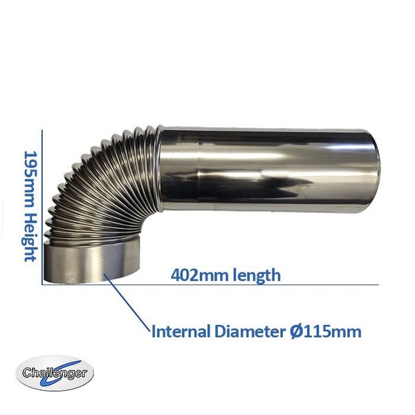 Flue Kit for Challenger 10L and 12L Gas Water Heater - Elbow + Straight Flue Carousel 2